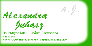 alexandra juhasz business card